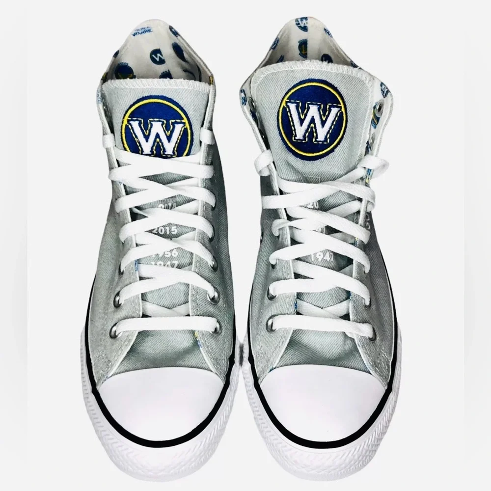 Converse Mens Warriors Golden State Chucks CTAS Hi Top NBA Custom Size 7.5